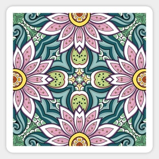 Ethnic Pattern with Mosaic Floral Motif Sticker